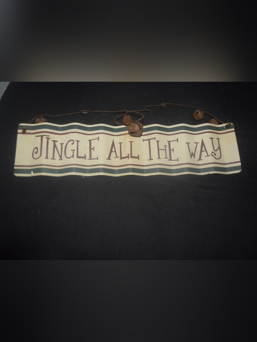 Source Unknown Jingle All The Way Wall Tapestry in Cream and Brown